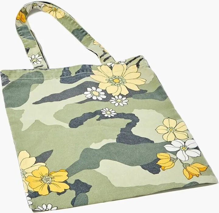 Floral Camo Print Tote Bag