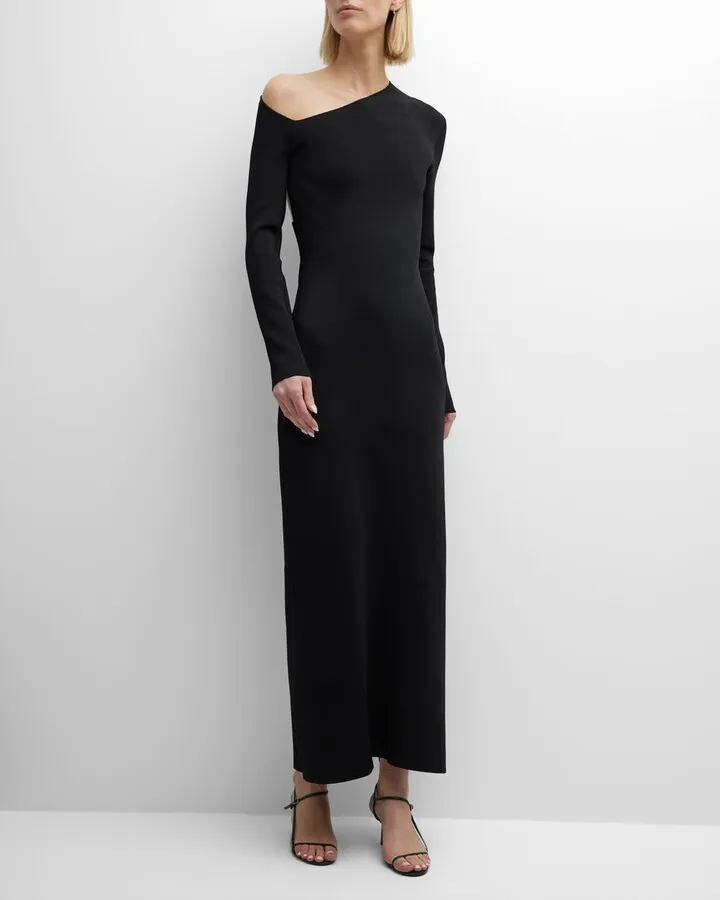 Londrina One-Shoulder Long Dress with Back Cutout