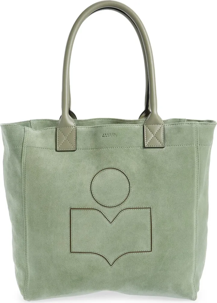 Small Yenky Logo Suede Tote