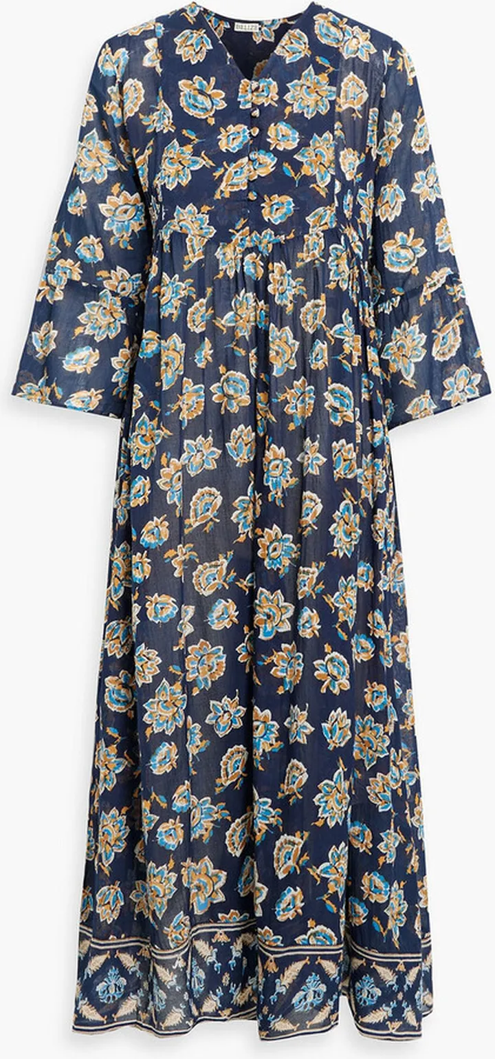 Carter floral-print cotton-gauze midi dress
