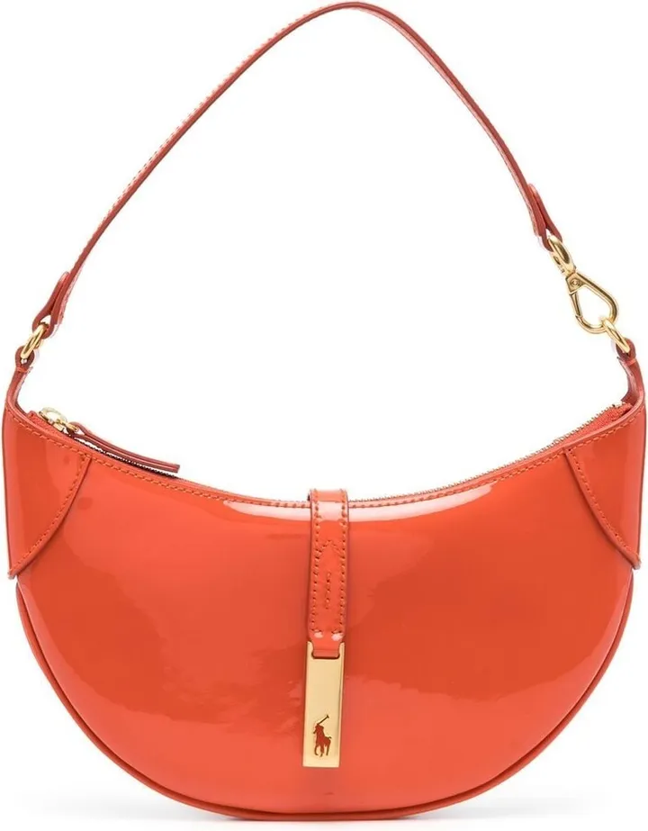 Small Strap-Fastening Shoulder Bag