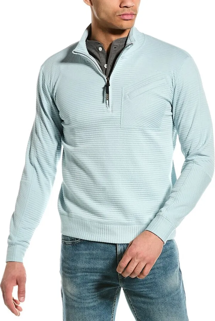Billy Reid Quilted Half-Zip Pullover