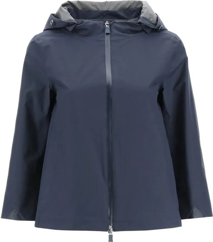Herno Zip-Up Long-Sleeved Cropped Jacket