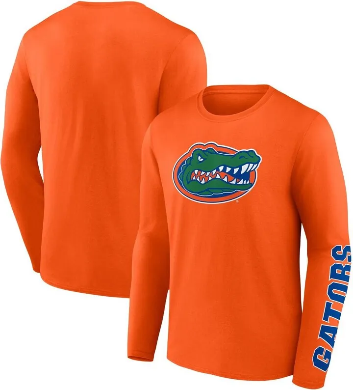 Men's Fanatics Branded Orange Florida Gators Double Time 2-Hit Long Sleeve T-shirt