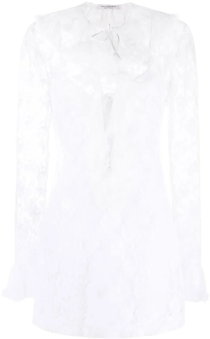 Ruffled Lace Minidress