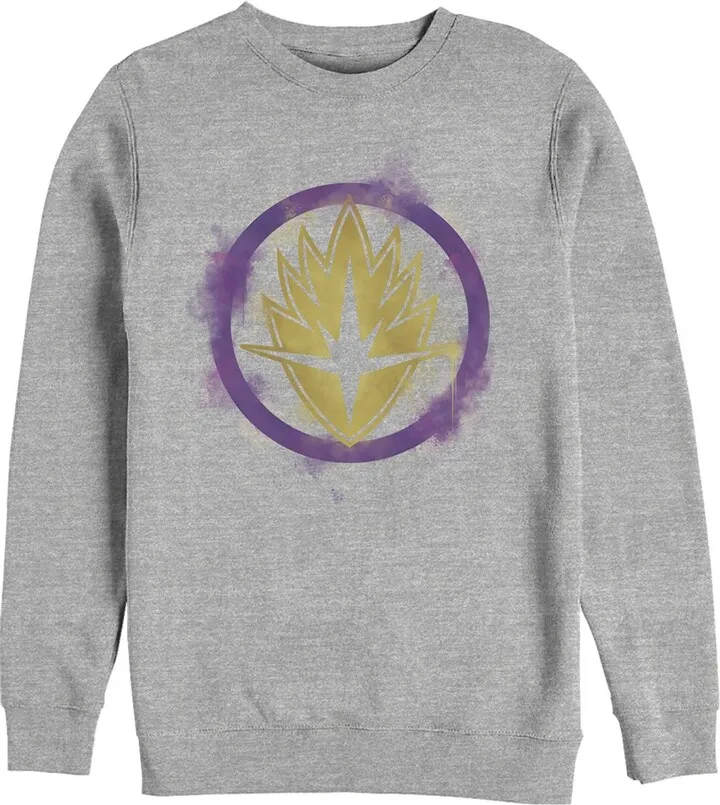 Men's Marvel Avengers: Endgame Smudge Guardians of the Galaxy Sweatshirt - Athletic Heather - X Large