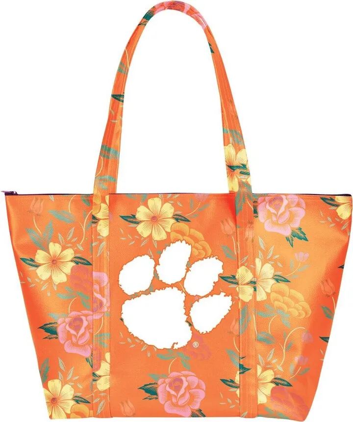 Women's Clemson Tigers Floral Weekender Tote Bag
