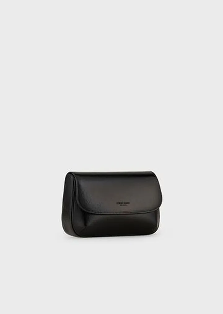 La Prima crinkled patent leather mini bag