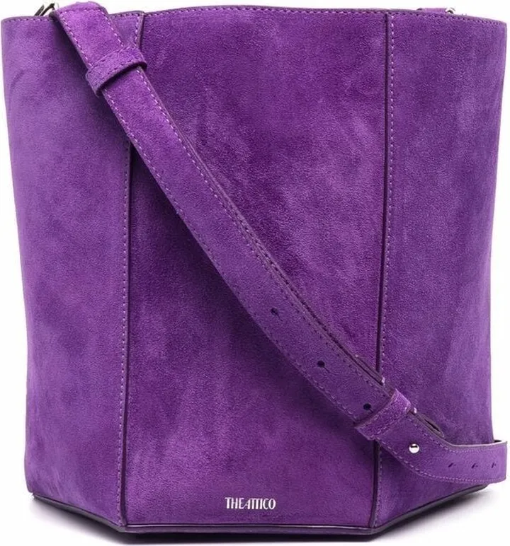 Geometric Suede Shoulder Bag