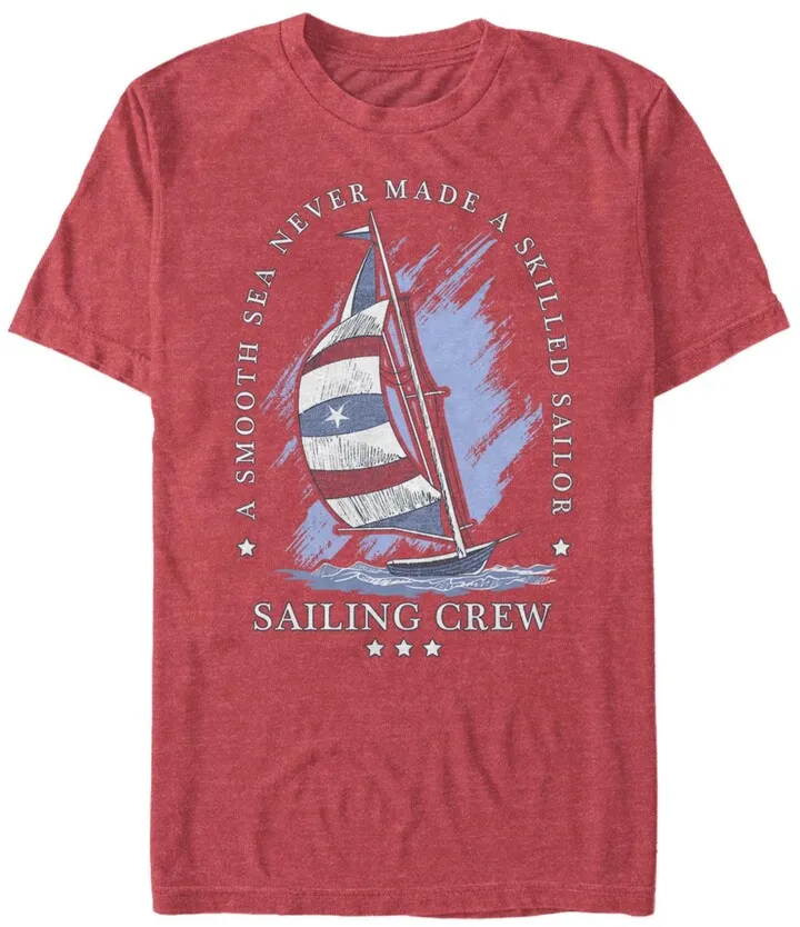 Fifth Sun Men's Sail Americana Short Sleeve Crew T-shirt