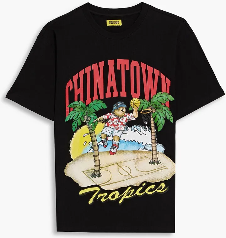Printed cotton-jersey T-shirt