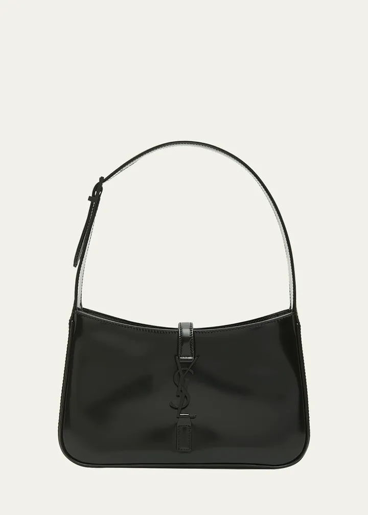 Le 5 A 7 Patent Leather Hobo Shoulder Bag