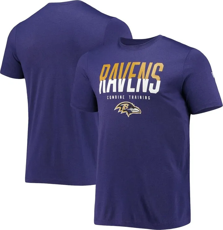 Men's New Era Purple Baltimore Ravens Combine Authentic Big Stage T-shirt