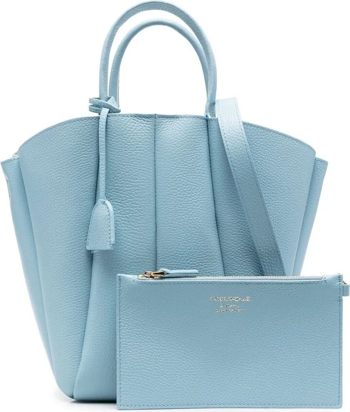 Logo-Stamp Leather Tote Bag