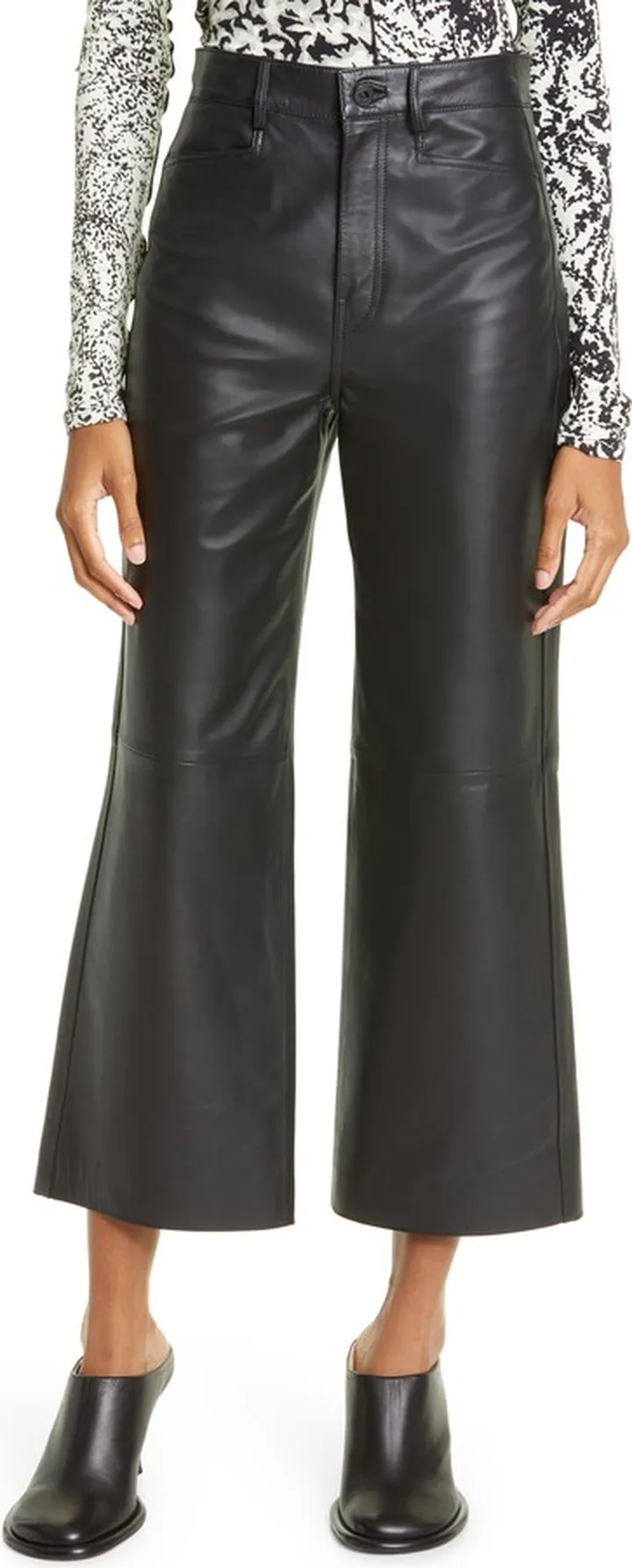 Leather Culotte Pants