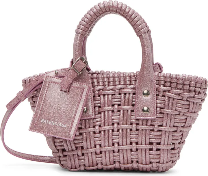 Balenciaga Pink XXS Bistro Basket Bag