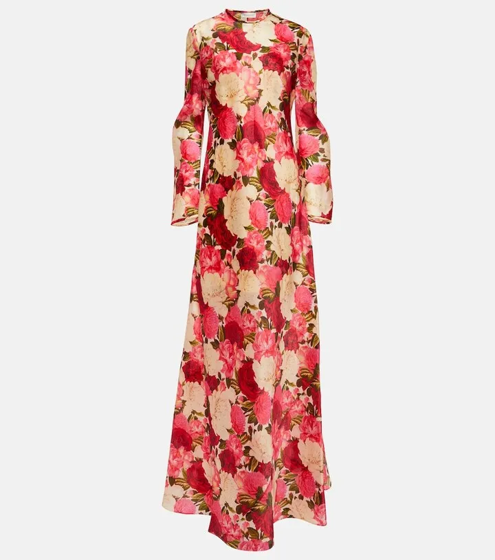 Wonderland floral silk gown