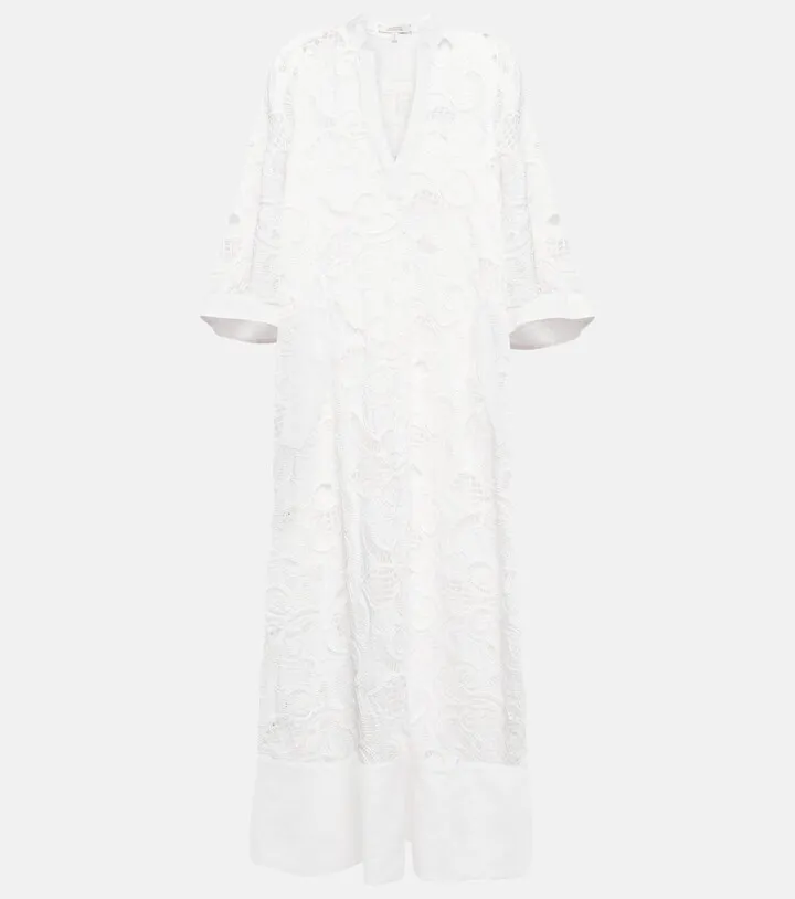 Lace cotton maxi dress