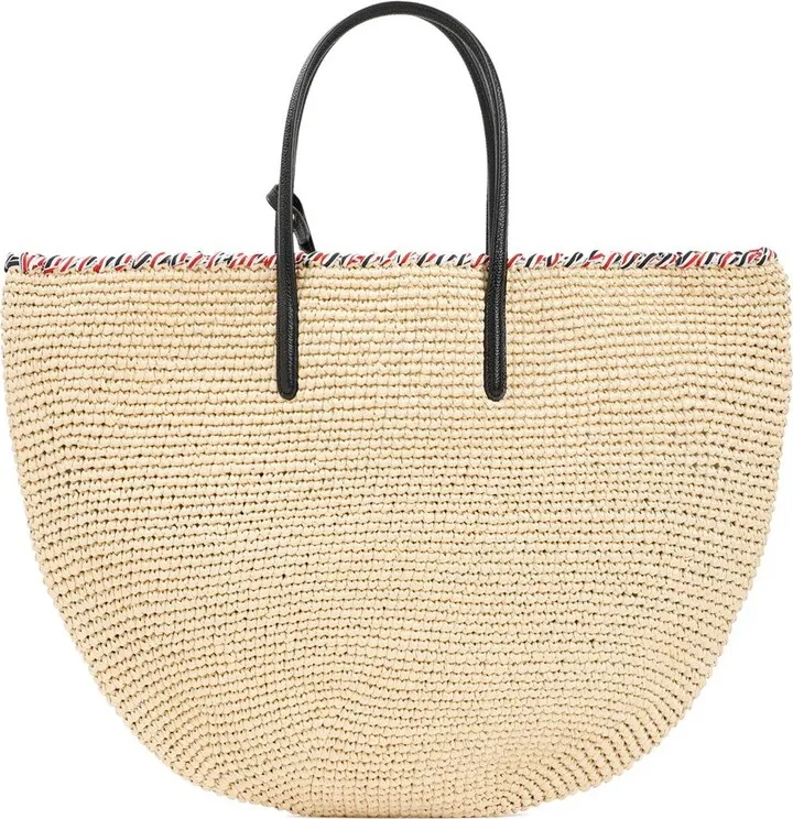 Thom Browne Braided Raffia Tote Bag