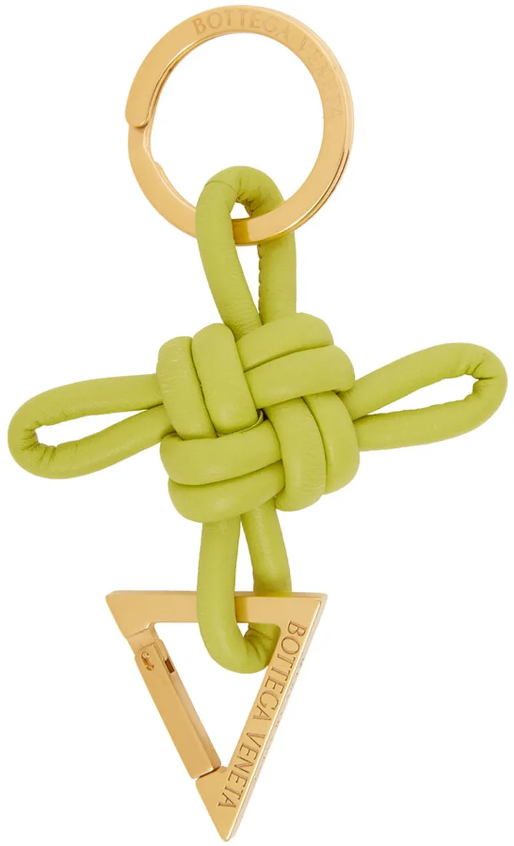 Bottega Veneta Yellow Lambskin Key Ring