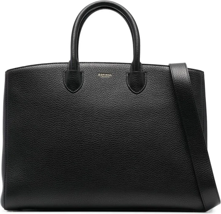 Madison pebbled-leather tote bag