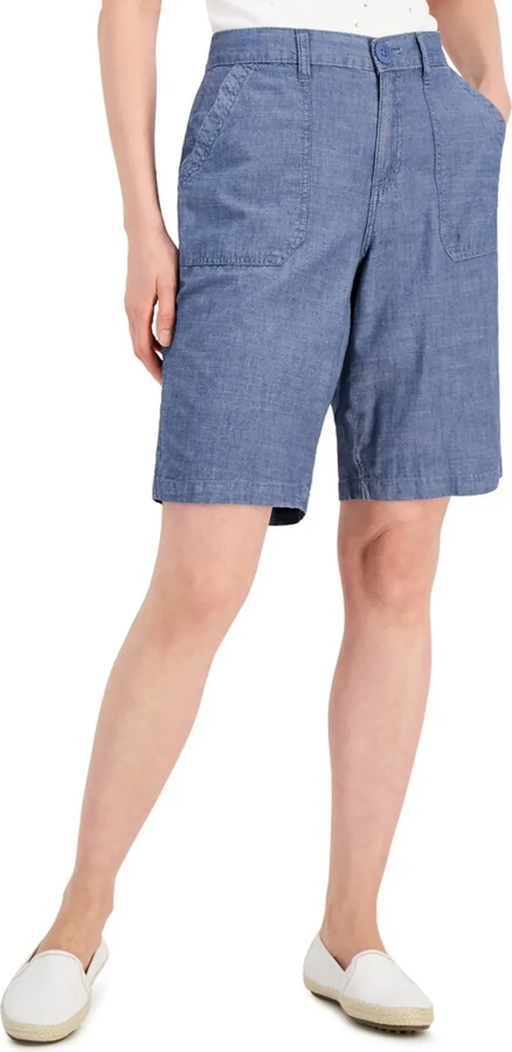 Womens Cotton Walking Bermuda Shorts
