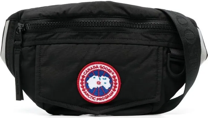 Black Logo Patch Belt Bag