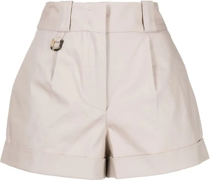 High-Waisted Cotton Shorts