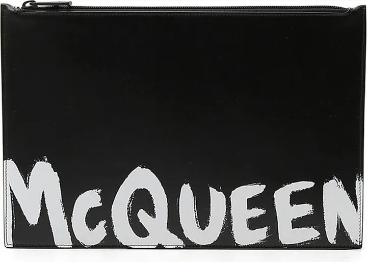 Alexander McQueen Graffiti Logo Clutch Bag