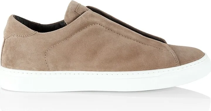 Stone Suede Slip-On Sneakers