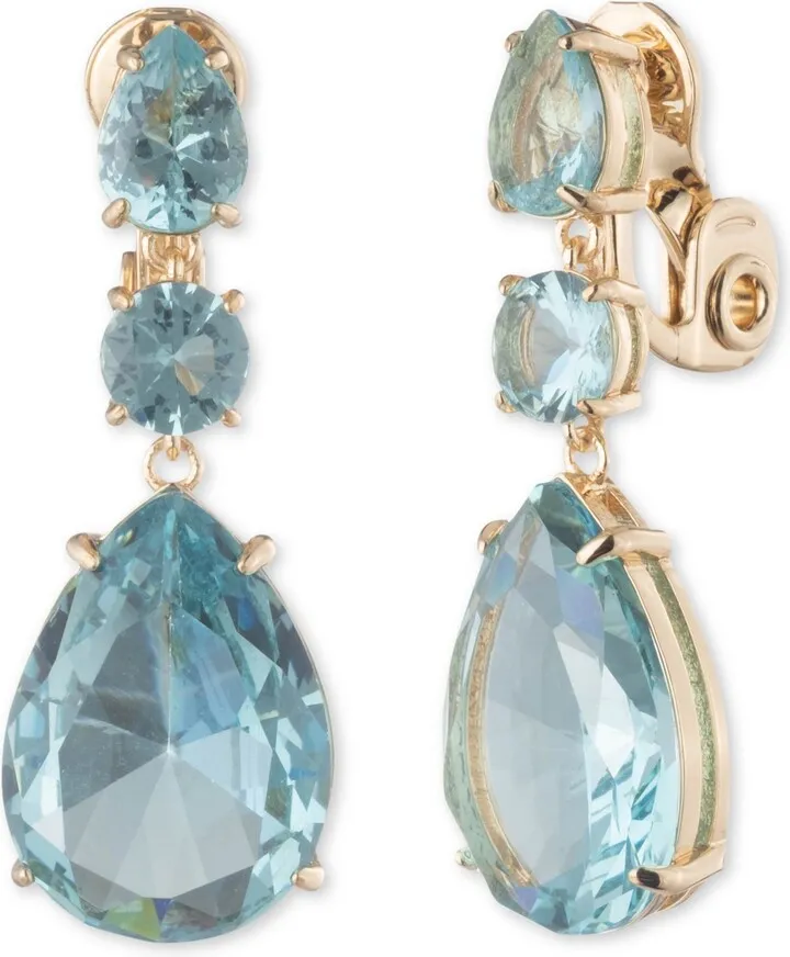 Camile Crystal Drop Clip-On Earrings