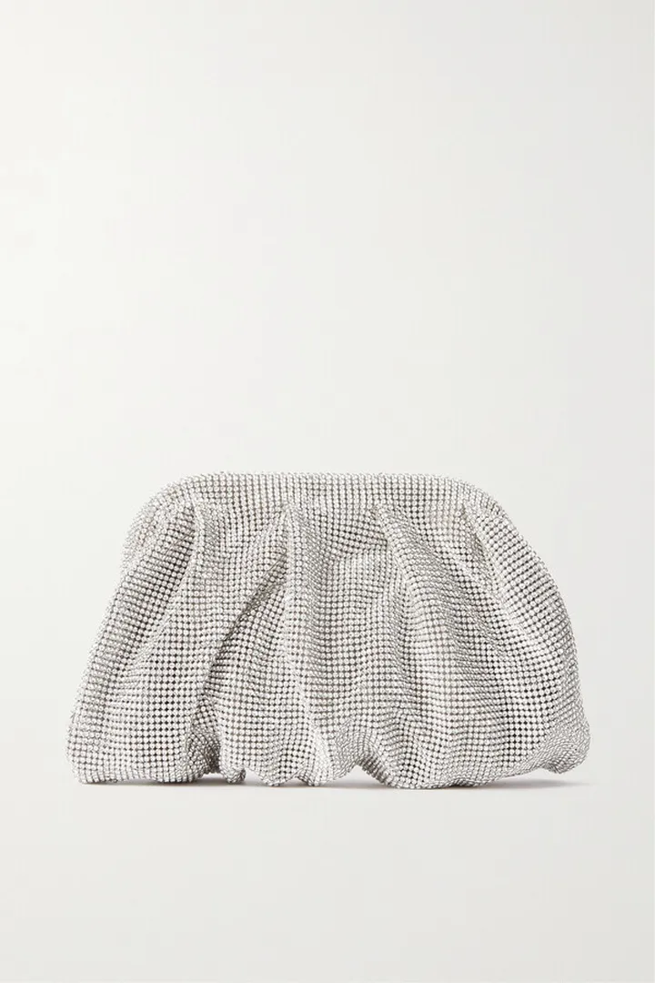 Benedetta Bruzziches - Venus La Petite Crystal-embellished Satin Pouch - Silver