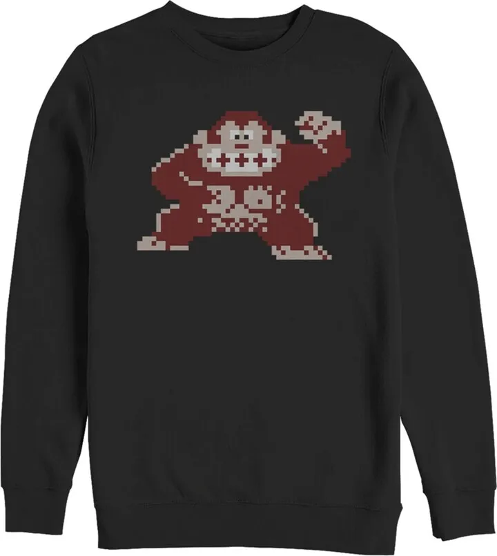 Men's Nintendo Donkey Kong Arcade Sweatshirt - Black - 2X Large