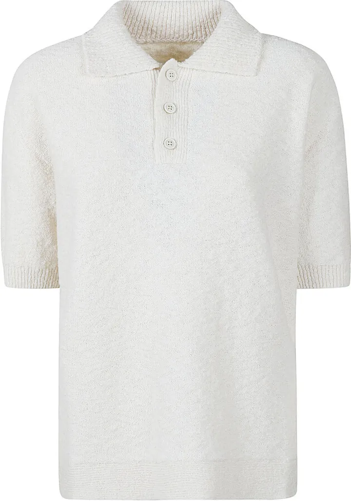 Rib Trim Knit Polo Shirt