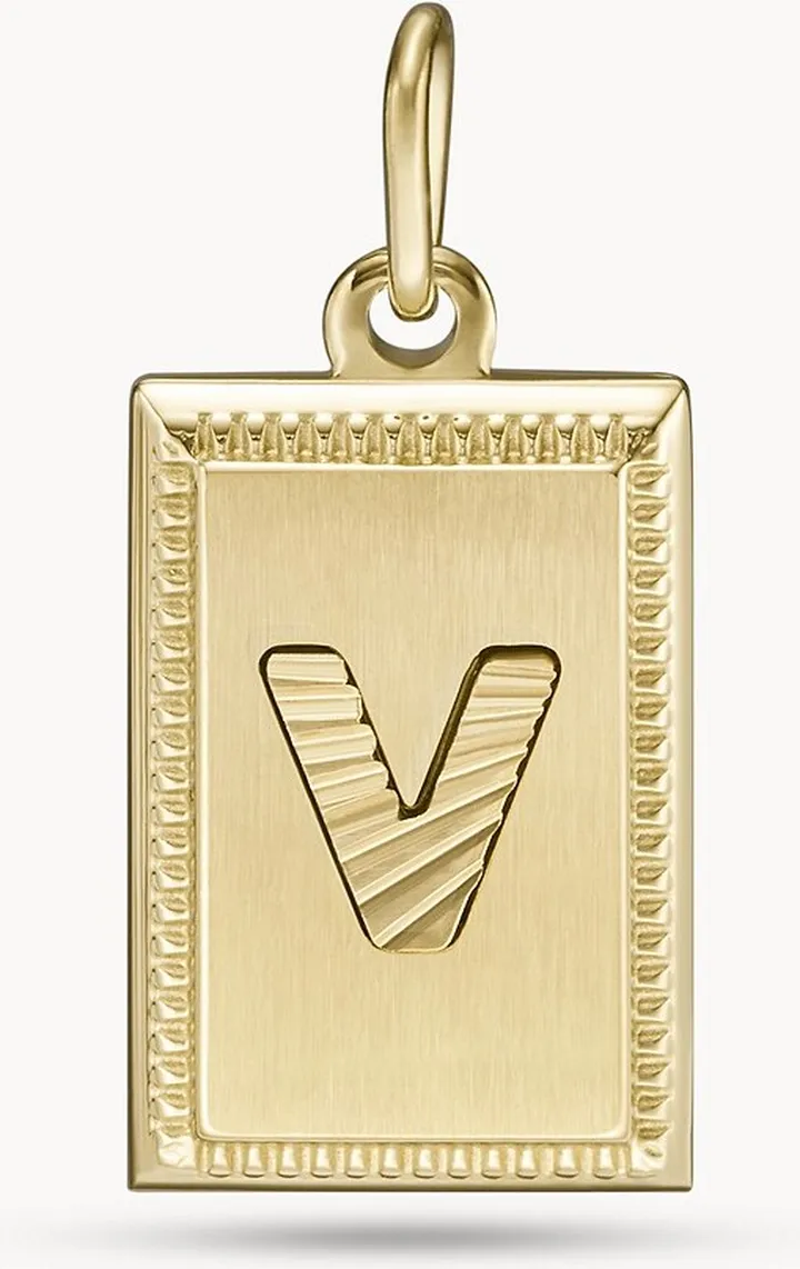 Oh So Charming Gold-Tone Stainless Steel Initial Charm JF04270710