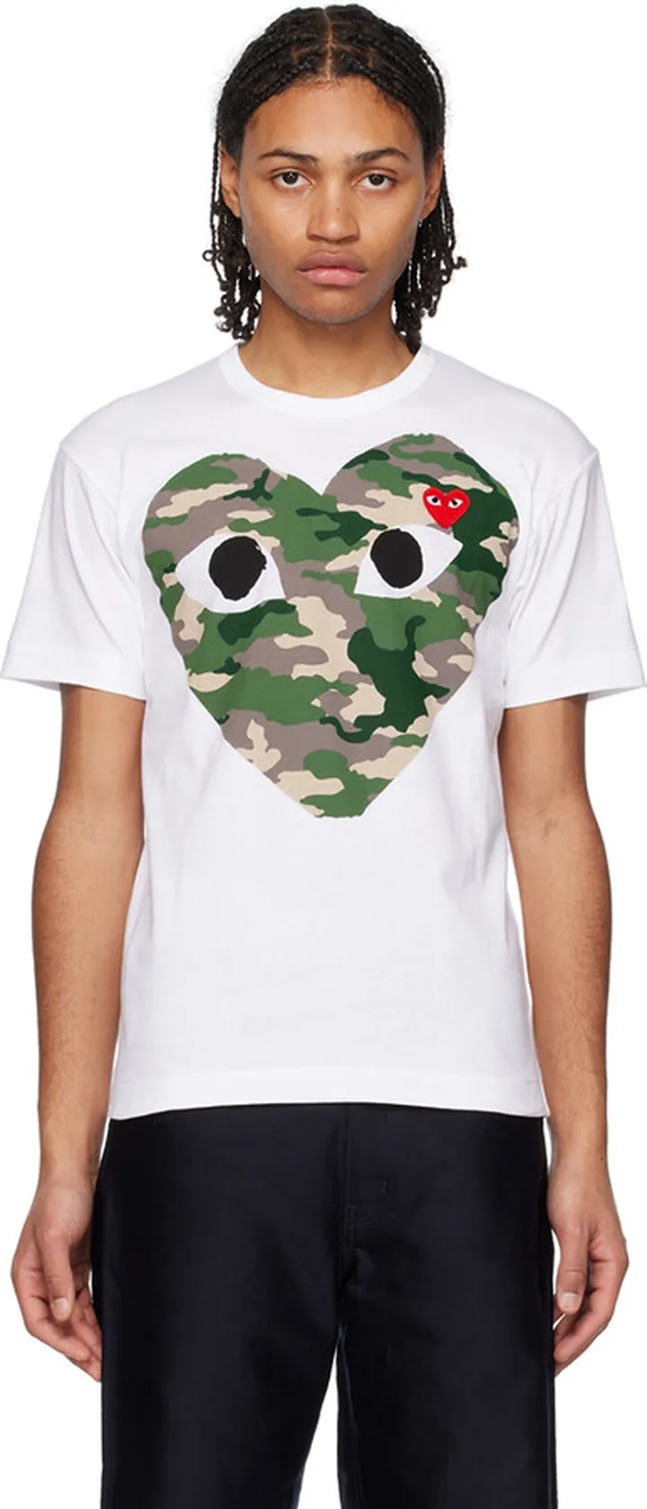 Comme des Garçons Play White Camouflage T-Shirt