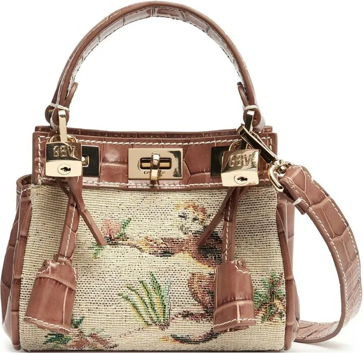 Patterned-Jacquard Shoulder Bag