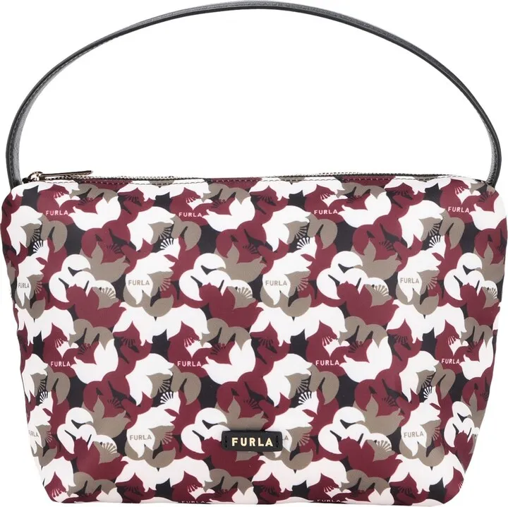 Furla Digit Mini Hobo Handbag Burgundy