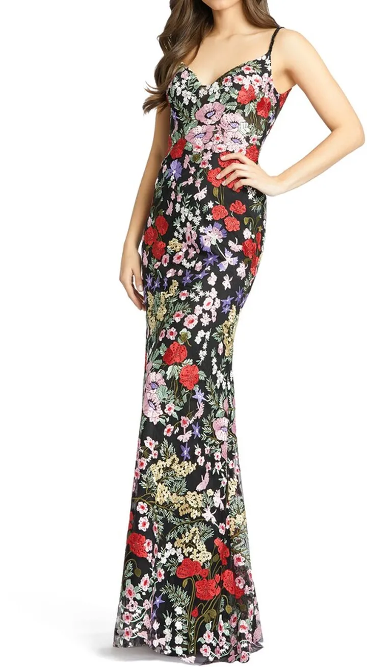 Floral Embroidered Gown