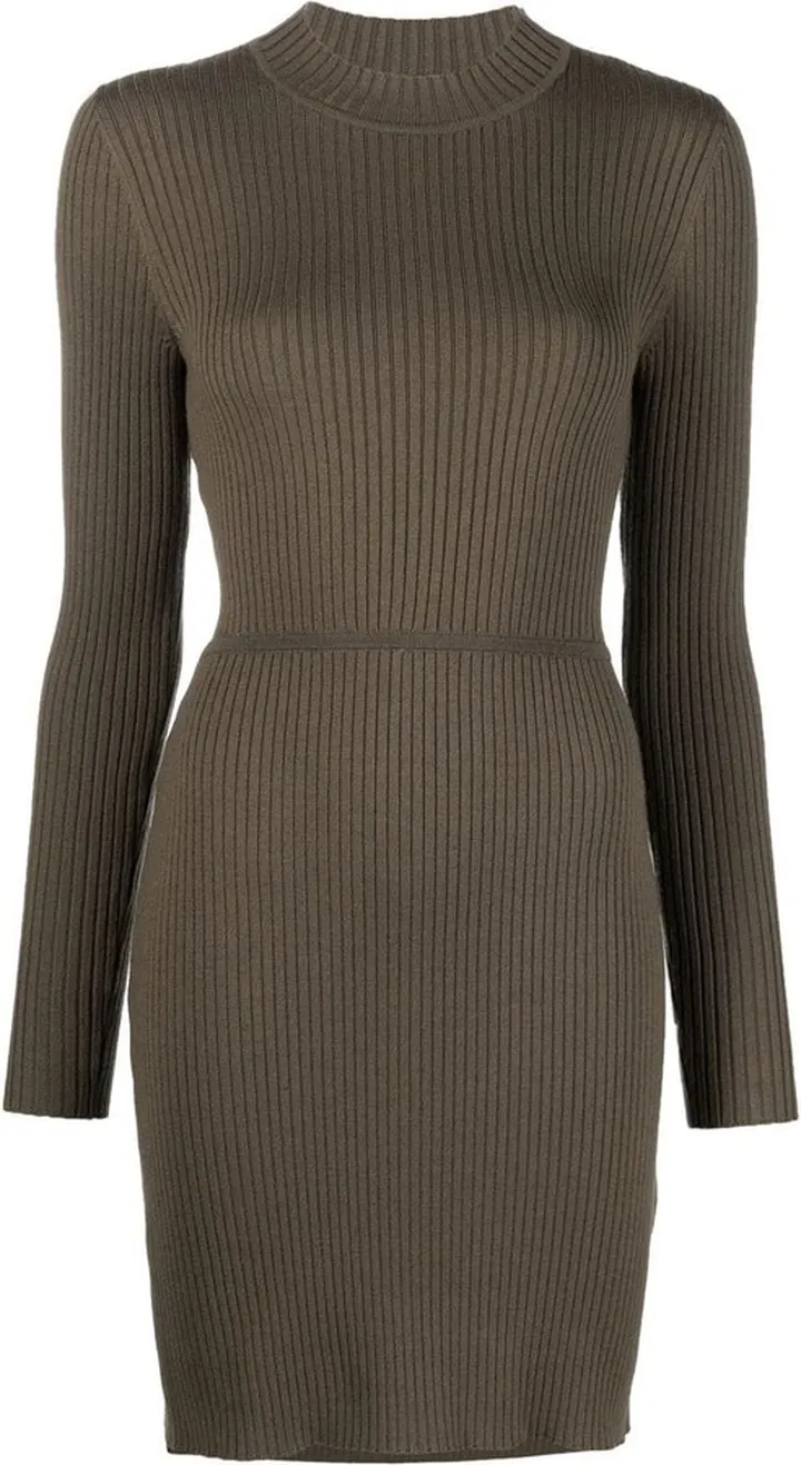 Ribbed-Knit Mini Dress