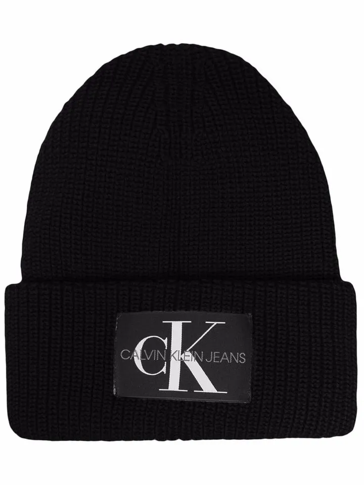 Logo-Patch Knitted Beanie