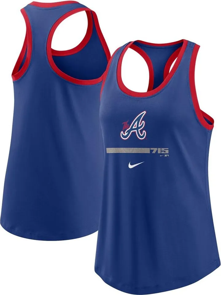 Women's Nike Royal Atlanta Braves 2023 City Connect Racerback Tank Top