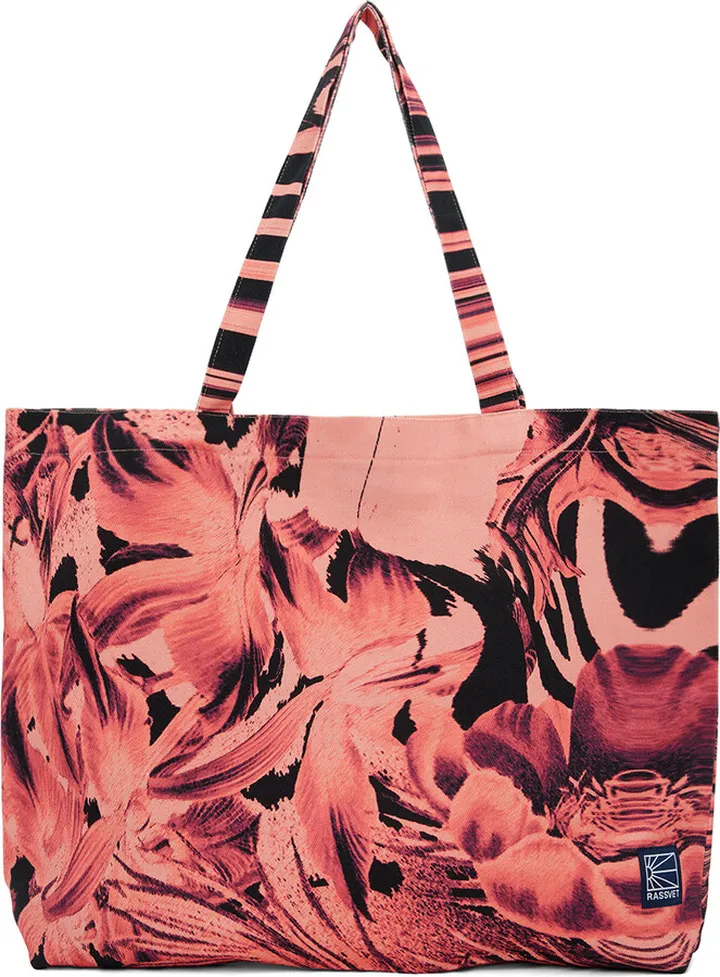 Rassvet Pink Flower Print Tote