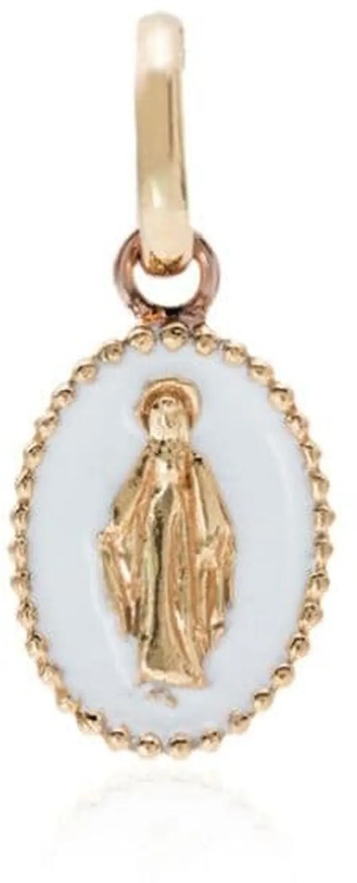 White And Rose Gold Madonna Charm