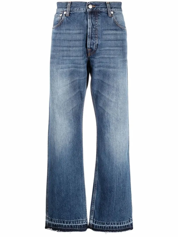 Mid-Rise Wide-Leg Jeans