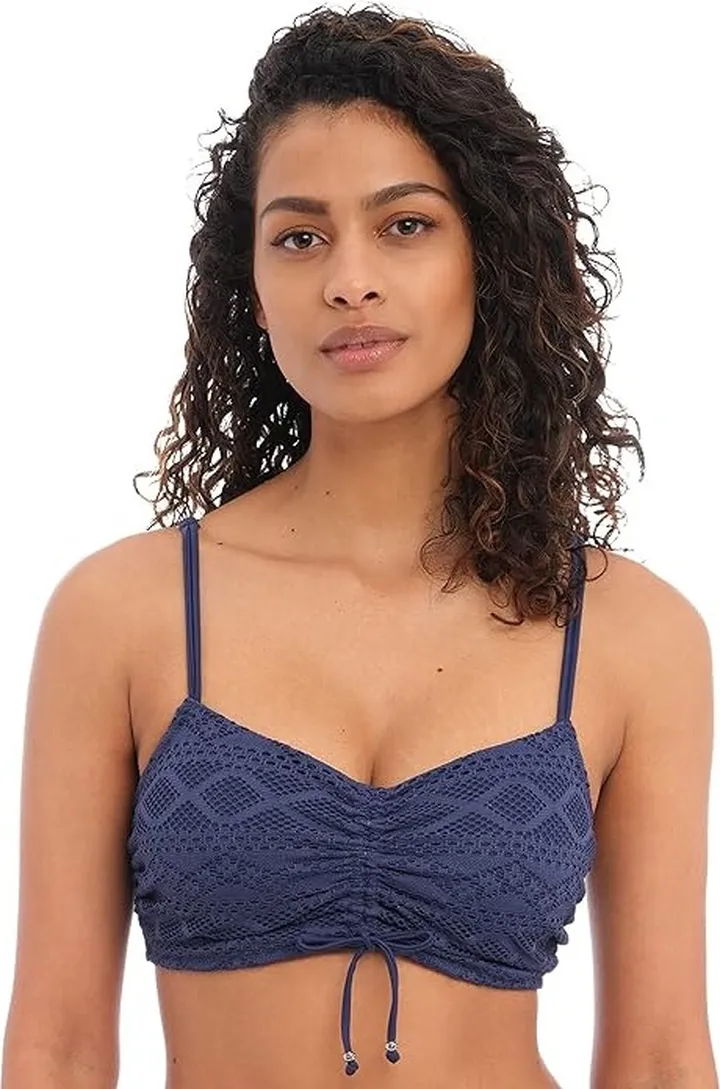 FREYA Sundance - Underwire Bralette Bikini Top (Denim) Women's Swimwear