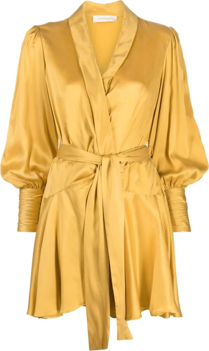 Belted Silk Mini Dress