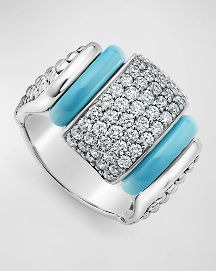 Black Caviar Square Diamond Pave Ring
