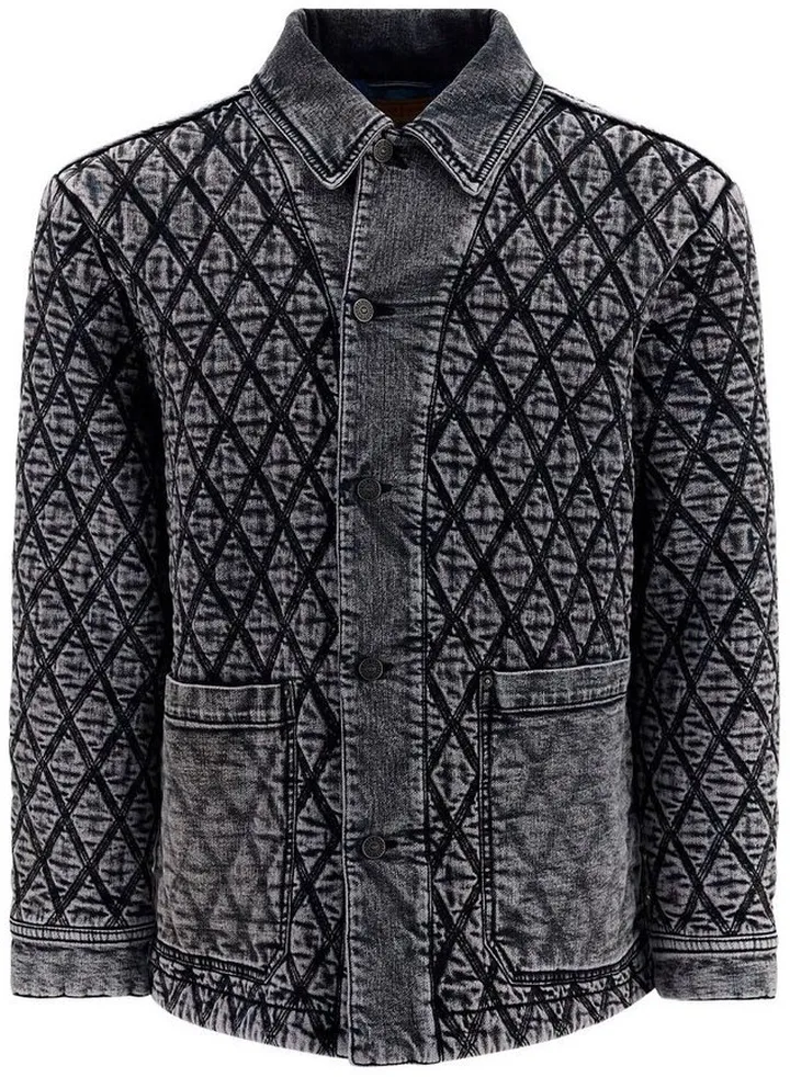Diesel Quilted Boxy-Fit Denim Jacket