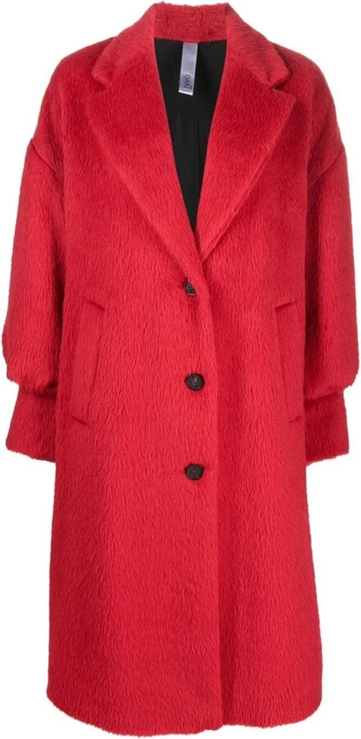 Single-Breasted Button-Up Coat